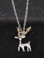 thumb Personalized Christmas Deer Pendant Copper Necklace 0