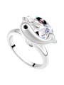 thumb Personalized Little Dolphin Oval austrian Crystal Alloy Ring 1