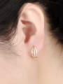 thumb Fashion Tiny Zircon Champagne Gold Plated Earrings 1