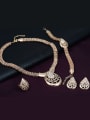 thumb Alloy Imitation-gold Plated Fashion Spider-web shaped CZ Four Pieces Jewelry Set 1