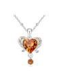 thumb Fashion austrian Crystals Heart Alloy Platinum Plated Necklace 0