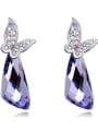 thumb Fashion austrian Crystals Butterfly Alloy Earrings 3