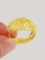 thumb Personality 24K Gold Plated Hollow Flower Shaped Ring 2