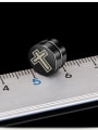 thumb Stainless Steel With Black Gun Plated Personality Cross Stud Earrings 1