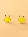 thumb Yellow Smiling Face stud Earring 0