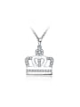 thumb Women Exquisite Crown Shaped Rhinestones Necklace 0