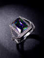 thumb Colorful Rectangle Zircon Statement Ring 2