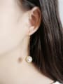 thumb Fashion White Artificial Pearl Gold Plated Silver Drop Earring 1