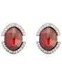 thumb Simple austrian Crystals-covered Alloy Stud Earrings 3