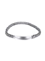 thumb Exquisite Platinum Plated Bead Design Titanium Bracelet 0