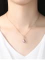 thumb Pure silver natural pearl pendant 18K genuine gold plated necklace 2