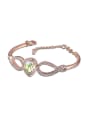 thumb Simple Rose Gold Plated Water Drop austrian Crystal Bracelet 1