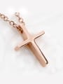 thumb Titanium Stainless Steel Cross Shaped Necklace 1