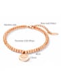 thumb Stainless Steel With Rose Gold Plated Simplistic Charm heart Bracelets 2
