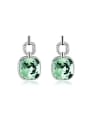 thumb Square Green Austria Crystal Stud Earrings 0