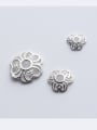 thumb 925 Sterling Silver With Silver Plated Trendy Flower Bead Tips 0