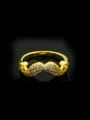 thumb Mustache Shaped Copper Statement Ring 0