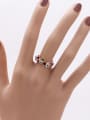 thumb Round Hollow Colorful Crystals Fashion Copper Ring 1