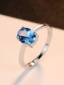 thumb Sterling silver sky blue semi-precious stones minimalist ring 0