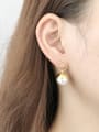thumb Sterling silver imitation pearl earring 1