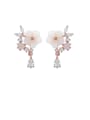 thumb Alloy With Platinum Plated Cute Acrylic Flower Stud Earrings 4
