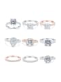 thumb 925 Sterling Silver With Cubic Zirconia Delicate Band Rings 1