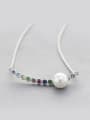 thumb Colorful Zircon Pearl Necklace 0