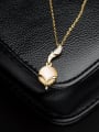 thumb 18K Gold Plated Flower Shaped Opal Stone Necklace 1