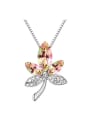 thumb Fashion Maple Leaf austrian Crystals Alloy Necklace 0