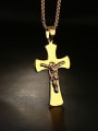 thumb Gold Plated Cross Men Necklace 0