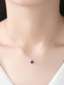 thumb 925 Sterling Silver With Platinum Plated Simplistic Round Necklaces 1