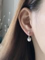 thumb Sterling silver synthetic Pearl Ear Studs 1