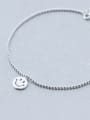 thumb 925 Sterling Silver With Platinum Plated Fashion smile Anklets 0