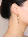 thumb Stainless Steel With Gold Plated Simplistic Key Clip On Earrings 1