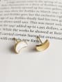 thumb 925 Sterling Silver With 18k Gold Plated Delicate Moon Shell Stud Earrings 1