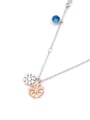 thumb Double Snowflake Shaped Pendant Fresh Clavicle Necklace 0