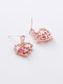 thumb Alloy With Rose Gold Plated Cute Heart Drop Earrings 2