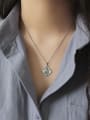 thumb 925 Sterling Silver With Antique Silver Plated Geometric Portrait Necklaces 1