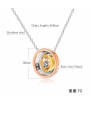 thumb Stainless Steel With Rose Gold Plated Fashion Three rings interlocking Necklaces 2