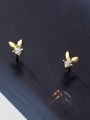 thumb 925 Sterling Silver With Cubic Zirconia  Cute rabbit Stud Earrings 3