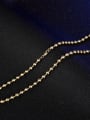 thumb Simple 6mm Beads Gold Plated Copper Necklace 1