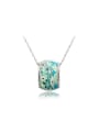 thumb Elegant Flower Pattern Geometric Polymer Clay Necklace 0