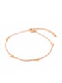 thumb Stainless Steel With Rose Gold Plated Cute Bowknot Anklets 0
