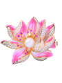 thumb Copper With cubic zirconia Romantic Flower peony Brooches 0