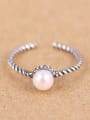 thumb Freshwater Pearl Twisted Opening Ring 0