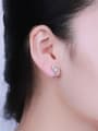 thumb Fashion Shiny Zirconias Star 925 Silver Clip Earrings 1