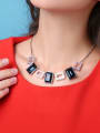 thumb Square Shaped Crystal Necklace 1