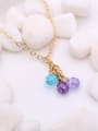 thumb All-match 16K Gold Plated Multi-color Zircons Necklace 3