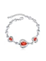 thumb Exquisite Water Drop austrian Crystals  Heart Alloy Bracelet 0