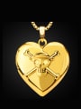 thumb Retro Skull Heart-shaped Box Necklace 0